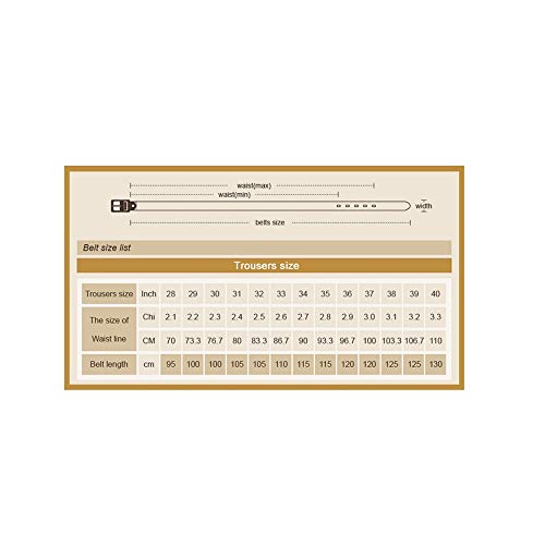 Mens Belt Natural Leather Belts for Men Hard Metal Matte Black Pin Buckle Real Leather Belt (Color : A, Size : 115cm) (B 105cm)2