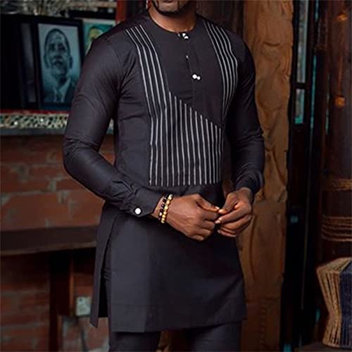 VIVICOLOR Mens African Clothing Wedding Suit Outfit Two Piece Outfits for Men African Traditional Outfits Clothing, XX-Large2