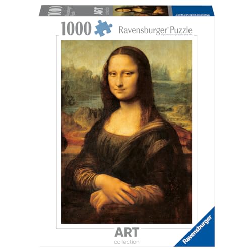 Ravensburger - Puzzle 1000 Pezzi Leonardo Gioconda, Puzzle Adulti 70x50cm