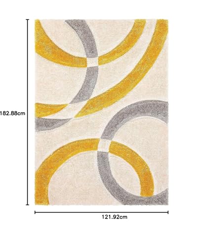 Image of Modern Soft 3D Shaggy Fur Carpets for Living Room Thick Fluffy Rugs for Bedroom, 4x6 feet, Multi Color