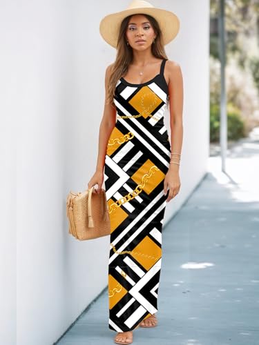 Image of Nimsruc Women Summer Long Dress Casual Slip Sexy Slim Sleeveless Bodycon Maxi Dresses for Women 2024