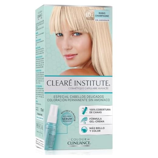 Colour Clinuance, Coloración Capilar Permanente Sin Amoniaco, Cabellos Delicados, Tinte de Pelo 100% Cobertura de Canas, Incluye Sérum Capilar, Apto Método Curly, 10.1 Rubio Champagne, 170 ml