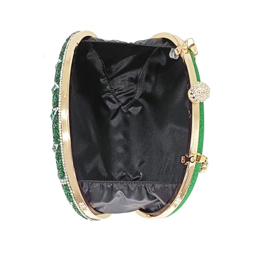 Rhinestone Clutch Purses for Women Evening Wedding Formal - Round Pearl Clasp Handbag - Crystal Diamond Bag - Image 6