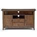 SIMPLIHOME Redmond SOLID WOOD 54 inch Wide Transitional TV Media Stand in Rustic Natural Aged Brown For TVs up to 60 inches for the Living Room and Entertainment Center