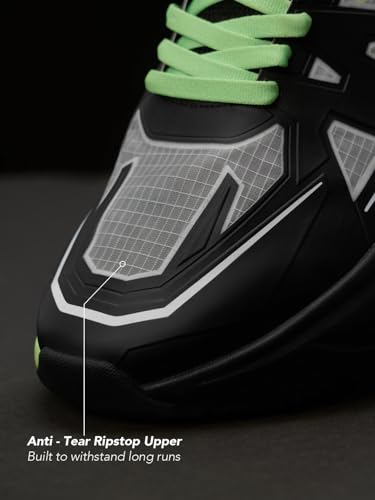 Image of The Souled Store MACH Men and Boys Lace Up Running Technical Trainer Ripstop Base Cushioned Insole Rubber Outsole Tie Up Closure Lightweight Sporty Casual Sneakers