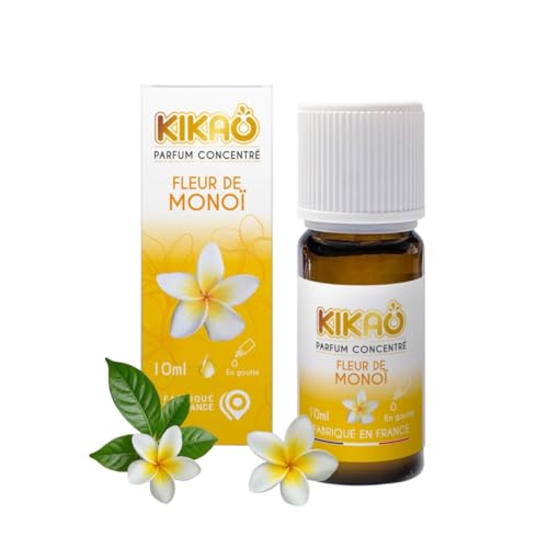 KIKAO - Parfum Concentré - Multi-Usages : Diffusion (diffuseur électrique), Bain, Cosmétique, & DIY (Bougies, Savons) - - 10ml (Fleur de monoï)