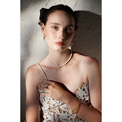 C.paravano Pearl Choker Necklace | Pearl Necklace For Women | Round Necklaces For Women | Pearl Necklace Choker | Wedding Pearl Necklace For Brides | Freshwater Cultured Pearl Necklace | Gold Pendant Necklaces For Women #TOP2