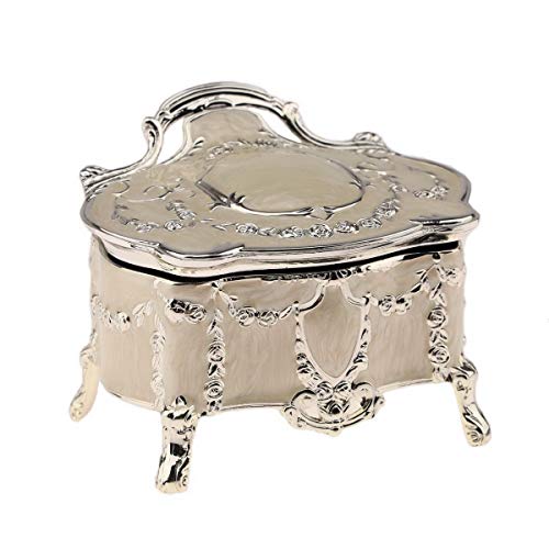 Kepfire Kreativ Luxus Europäisch Stil Rechteck Schmuck Box Ohrring Schmuckstück Lager Fall Metall Veranstalter Zuhause Dressing Tabelle Dekoration Frau Valentinstag Geburtstag Geschenk Cover