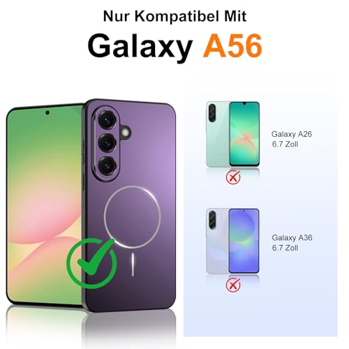 Coque Samsung Galaxy A56 fine antichoc violette rigide compatible MagSafe