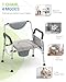 Hybodies Heavy Duty Bariatric Commode, 4-in-1 Portable Bedside Commode or Over-Toilet Chair, Extra-Wide | Adjustable Height | Easy to Clean, Handicap Commode Chair for Eldery, Disabled People