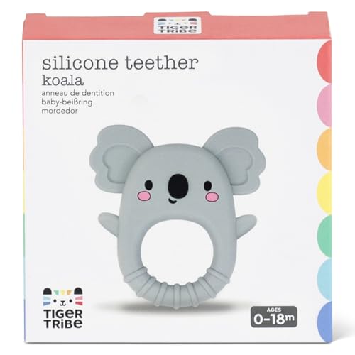 Image of Tiger Tribe Silicone Teether Koala Soft BPA-Free Teething Relief Sensory Toy for Infants Newborns 0-18 Months
