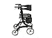 Drive Medical 10266HD-BK Nitro Heavy Duty Foldable Rollator Walker with Seat, Black