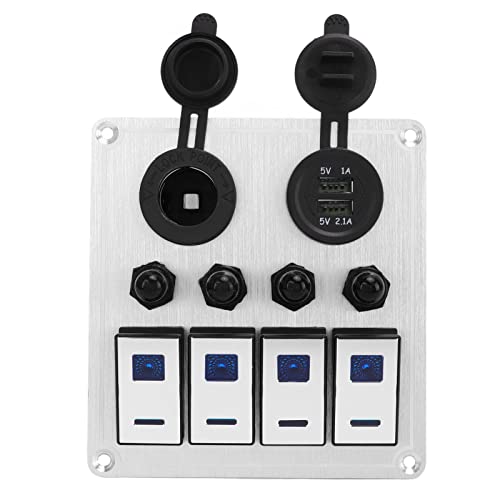 Panel de interruptor basculante de aleación de aluminio duradera Bediffer de 4 bandas 5