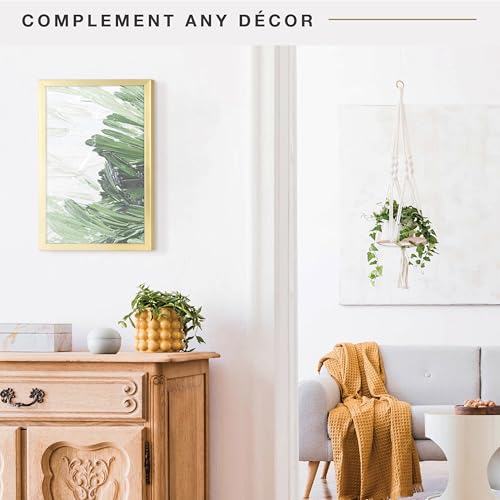 Image of MCS Foundation 11x17 Poster Frame Traditional Brass, Vertical & Horizontal Wall Hanging Large Picture Frame for Photos, Posters & Art Prints (1-Pack)