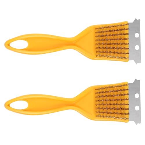 Kisangel 2 pièces Brosse de Nettoyage Barbecue à Fil Cuivre Petite Brosse Pratique pour Gril et Four Nettoyant BBQ Portable