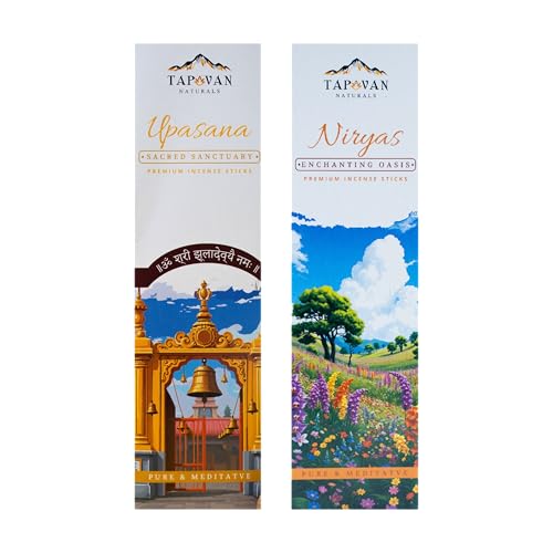Image of Premium Incense Sticks - Enchanting Oasis & Upasana | Luxury Floral, Musk & Aromatic Blends for Calm, Relaxation & Spiritual Energy | 80 Sticks - Pack of 2