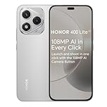 HONOR 400 Lite Unlocked 5G Android AI Smartphone, AI Camera Button,108MP Camera,8GB+256GB Storage,Water Resistance,Velvet Gray, 6 Months Extended Warranty (UK Version)