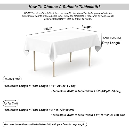 Nappe rectangulaire en coton lavable pour protéger la table des taches - 7