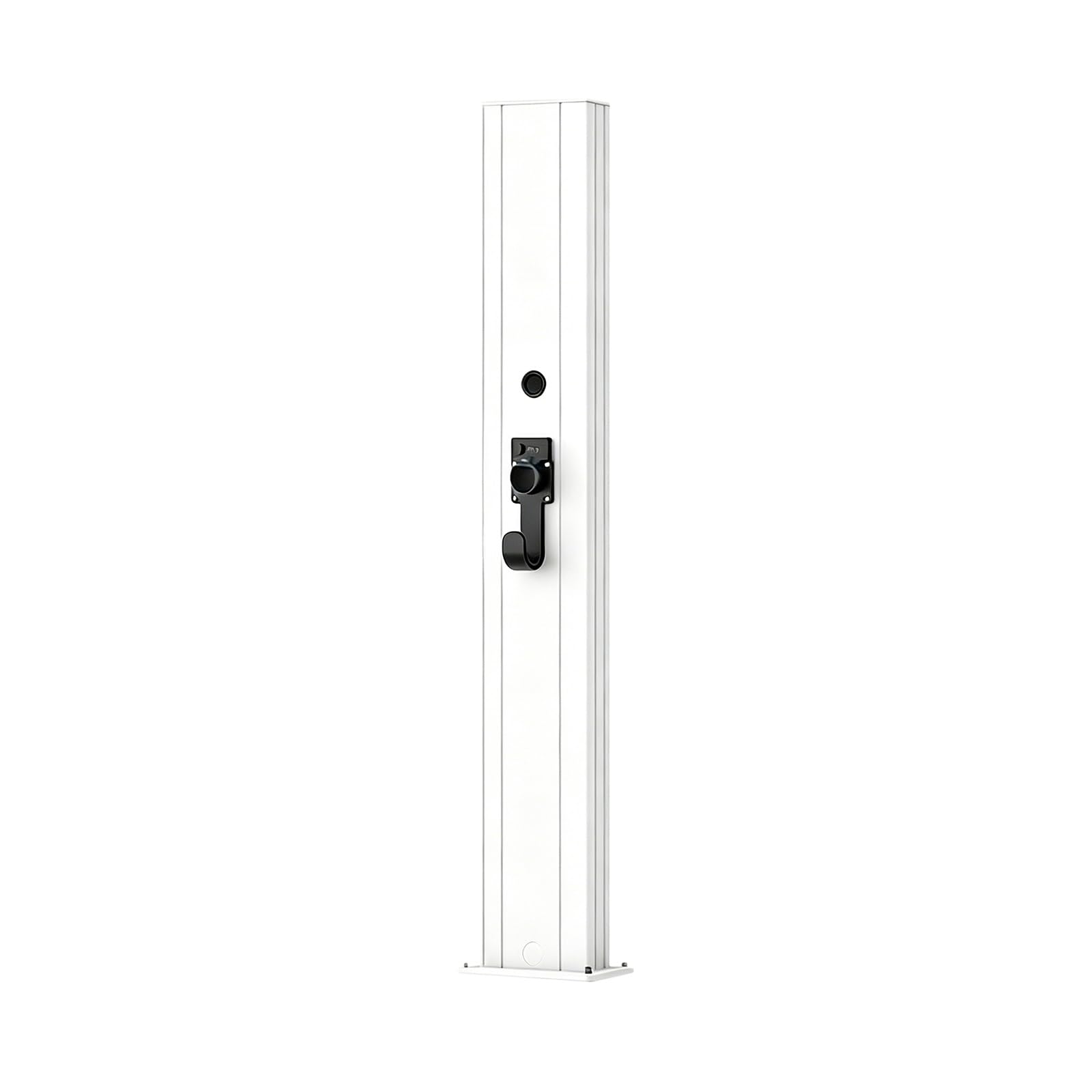 Supporto per Stazione di Ricarica EV,Stazione di Ricarica Universale per Esterni,con Serratura a Combinazione Colonna in Acciaio Zincato Addensato Impermeabile e Antiruggine(White)