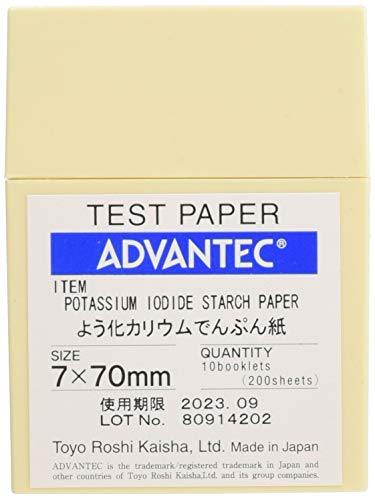 アドバンテック東洋 よう化カリウムでんぷん紙 ブックタイプ 20枚綴10冊 07810070