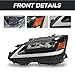 Versuns LED Headlight Assembly for 2013-2015 Lexus GS250 GS350 GS450h Headlamp with Clear Lens Upgrade Three Eyes Triple Beam Right Passenger Side