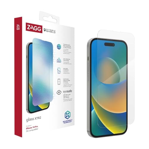 Verre trempé iPhone 14 Pro ZAGG InvisibleShield Glass XTR2 film de protection ultra résistant