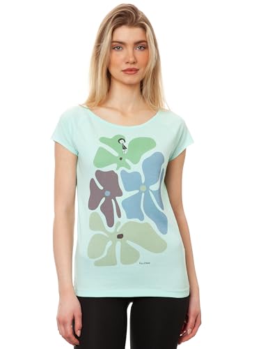 T-shirt bio FellHerz Flower Girl Moonlight Jade : vêtement éco-responsable et équitable