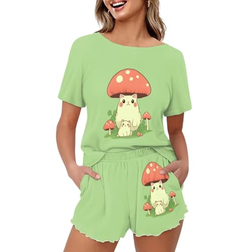 Pyjama court femme tortue de mer XL en coton léger