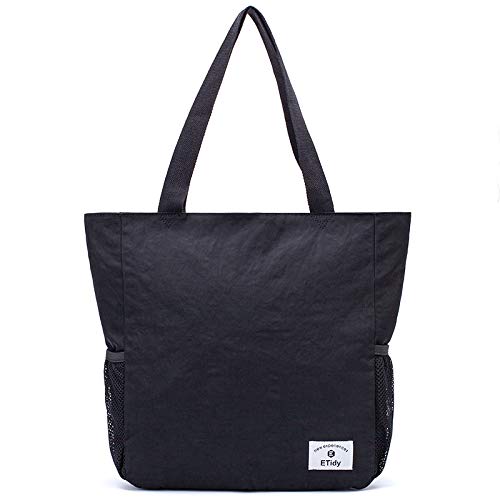 Large Capacity Foldable Tote Bag With Zipper Water-resistant SandproofWomen Beach Bag Handbag GymBag Travel ShoppingBag