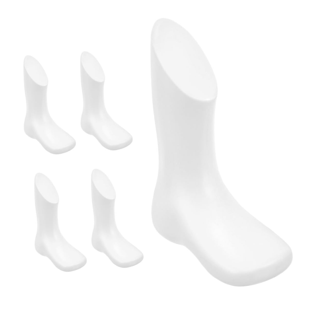 Yardwe 5pezzi Manichini Piedi per Ragazzo Ragazza Modello di Piede di Ragazzo Ragazza per Calzini e Scarpe Espositore di Piedi di Plastica per Negozi al Dettaglio e Allestimenti