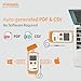 Frigga M2E Reusable Temperature Data Logger with External Probe Multi-Use Digital Refrigerator Thermometer USB 14400 Points High Accuracy Temperature Recorder PDF CSV Report