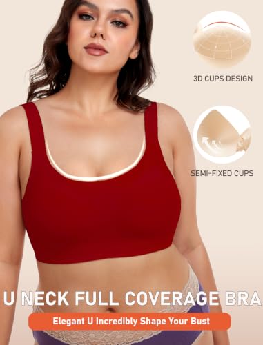 Image of Gailife Womens Wireless Push Up Bras for Women No Underwire Seamless Full Coverage Supportive T Shirt Everyday Bras