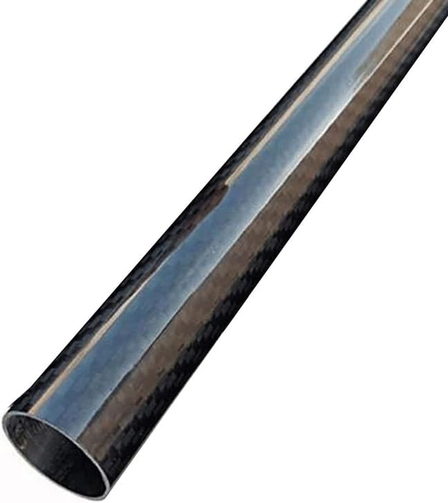 2pcs 3K Carbon Fiber Circular Tube, Thickness 1mm OD 21mm 23mm 25mm 28mm 30mm Carbon Fiber Hollow Tube for UAV Model Materials(21x19x500mm)