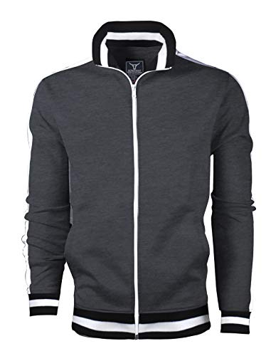 Image of SCREENSHOT-TRACK JACKET Mens Urban Hip Hop Premium Track Jacket - Slim Fit Side Taping Sportswear Urbanwear Streetwear Top
