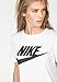 NIKE Womens Logo Knit Shirts & Tops,White/Black,X-Small