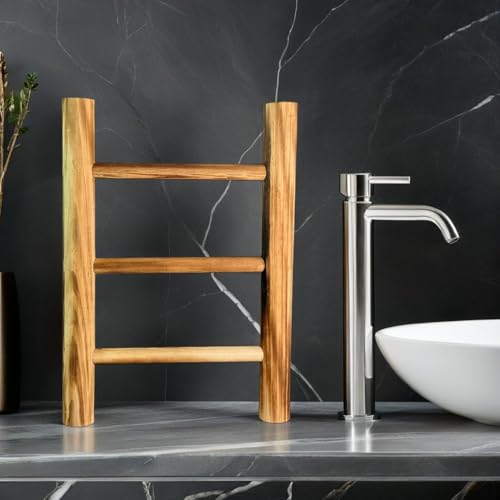 Mini étagère porte-torchons compacte en bois pour une cuisine chaleureuse - 5