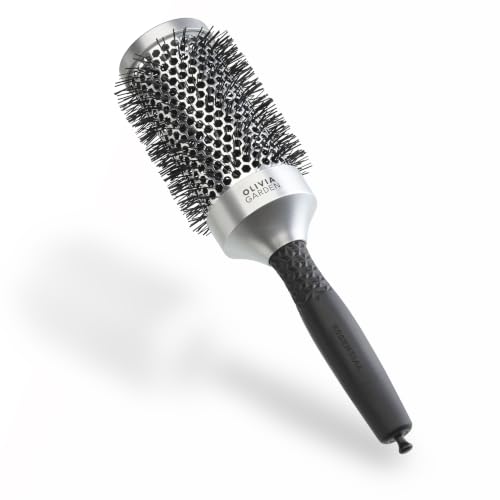 Olivia Garden Essential Blowout Classic Round Hair Brush Silver 55 mm