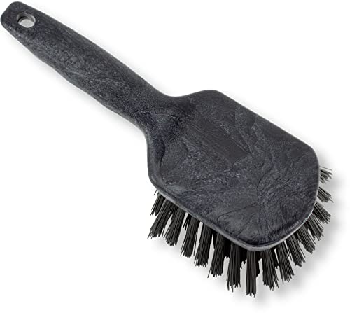Image of SPARTA 40541EC03 Plastic Scrub Brush, Utility Brush, Kitchen Brush With Hanging Hole For Cleaning, 8 Inches, Black - (Pack of 1)