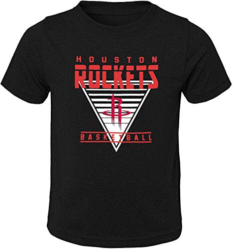 Outerstuff NBA Toddler Triangle Offense Primary Logo Short Sleeve T-Shirt (Houston Rockets Black, 2T)