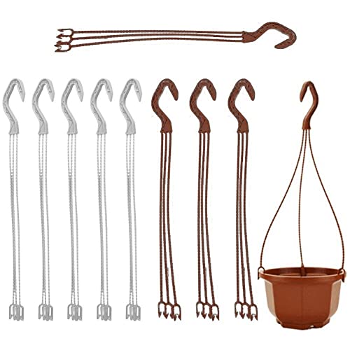HiyyFloy Colgador De Plantas De Plástico, Gancho para Colgar Macetas, Colgador De Macetas, Soporte para Cesta De Jardín, Cadenas Colgantes, Accesorios De Jardín, 10 Uds.