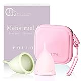 Menstrual Cups Set, Support Low Cervix and Light or Heavy Flow, Pad and Tampon Alternative, Soft, Flexible and Reusable, Beginner Safe, Free Bonus Travel Storage Bag (Small, Pink&Green)