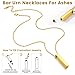 GOLDCHIC JEWELRY Rectangle Bar Urn Necklaces For Ashes For Women Gold, Ash Charm Cremation Pendant Necklace Waterproof Memorial Keepsake for Grandma Mother