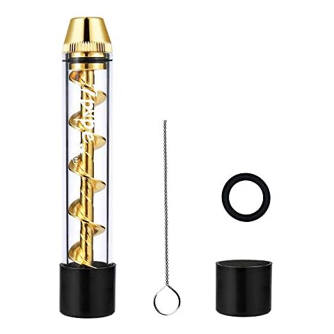 Surplex Glass Blunt Pipe Kit, King Style, Glass Bottle, Cleaning Kit, for Tobacco, Dry Herbs, Tea, Herb Leaves and Spices Cover