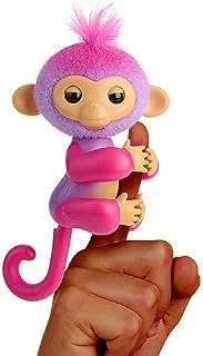 Fingerlings 2023 nowa interaktywna mała małpka reaguje na dotyk  ponad 70 dźwięków i reakcji  Charli (fioletowa)
