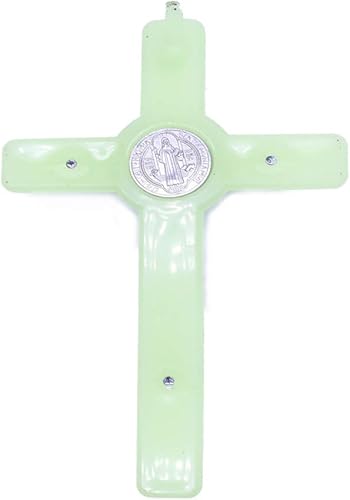 Miniatura 3 de HELYZQ Cristo Jesús Cruz Luminoso Resplandor en la Oscuridad Colgante Crucifijo Adornos Charms