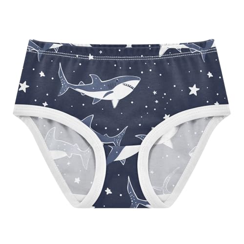 Wusikd Cute Sharks Girls' Underwear Cotton Stars Girls Briefs Soft Toddler Underwear 2T - Main Image