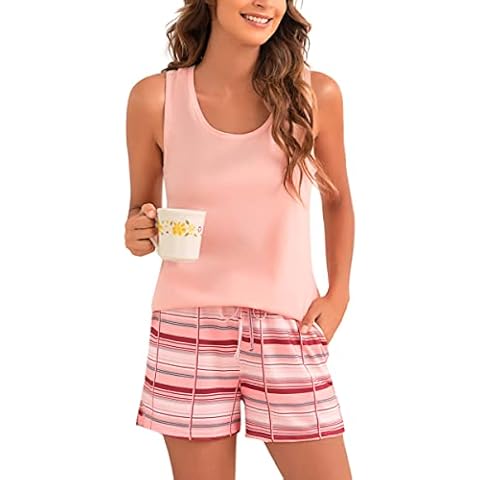 Bresdk Women's Cotton Tank Top and Shorts Set Cover