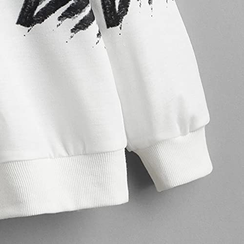 Kids Pullover Hoodie for Boys Girls Hooded Sweatshirt Black White Shirt Fashion Fall Winter Outfits School 𝗨niform4