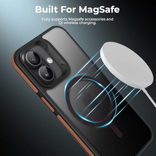 Image of A rtistque Compatible with Safe Frosted Ultra Matte Back Cover Case for iPhone 16 | Smooth Sides with Grip | Stylish Protective Design | Raised Camera Edges | Back Cover - Brown