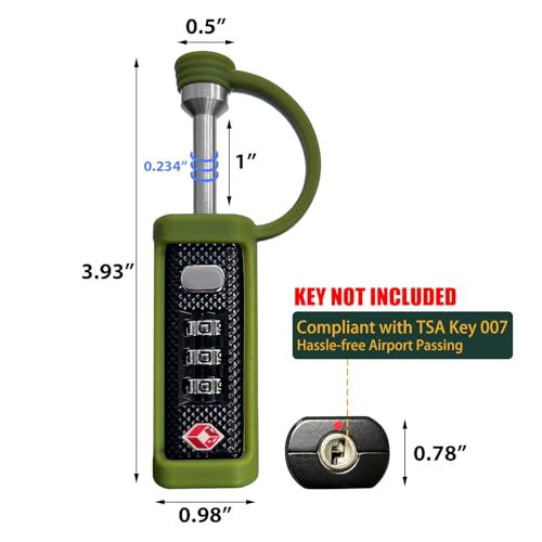 Image of LAFENLIN TSA Approved Firearm Travel Case Locks, Gun Case Hard Pistol Cases Lock Gun Carrying Case Lock, Cut-Proof Case TSA Padlocks for Rifles /Revolver /Handgun /Camera Hard Cases